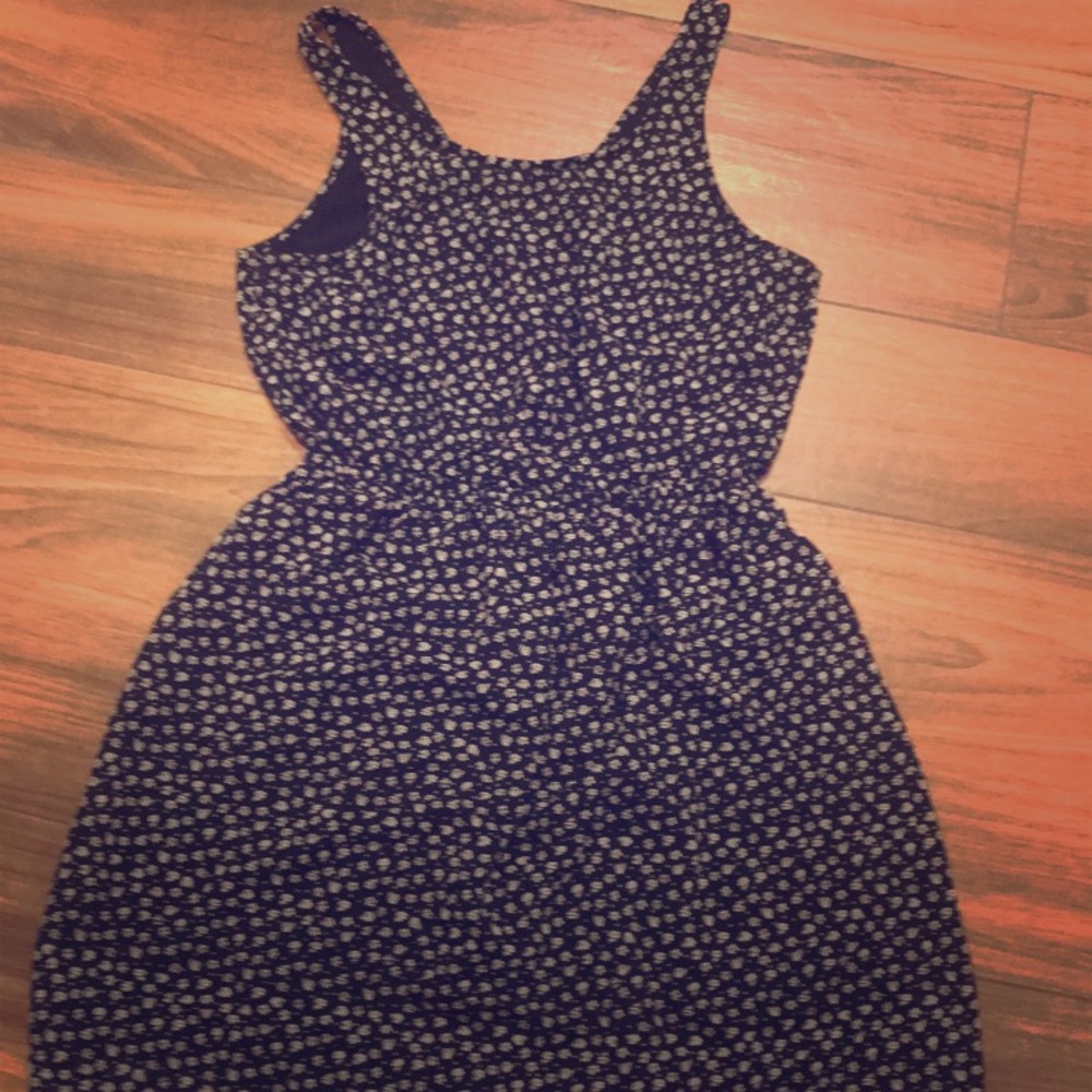 Black dress with floral design